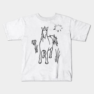 Magical Unicorn on a Sunny Day Kids T-Shirt